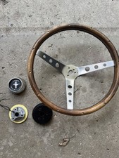Vintage Wood Grain Steering Wheel 1966 Mustang