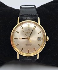 Omega Seamaster DeVille 34mm Date Dial 14k Gold Automatic Men's Watch LL6509-1