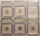 90% Silver Roosevelt Dimes ICG MS64 Slabbed Lot of 6 FB Included