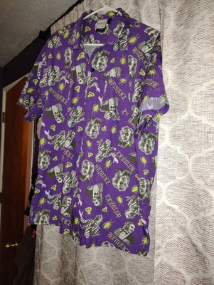 Button Up Beetle Juice Shirt Mens Large.