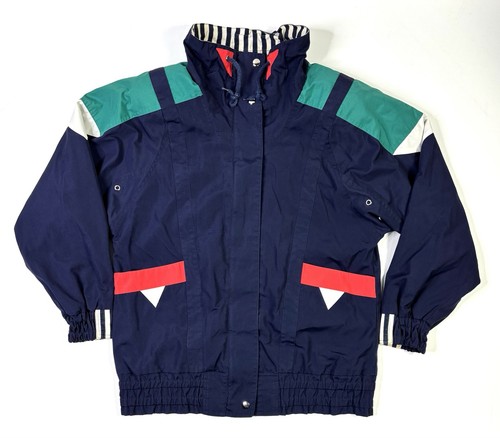 Mulberry, Vintage Lifestyles Mulberry Street Jacket Men’s Small ColorBlock Snap Zip Up