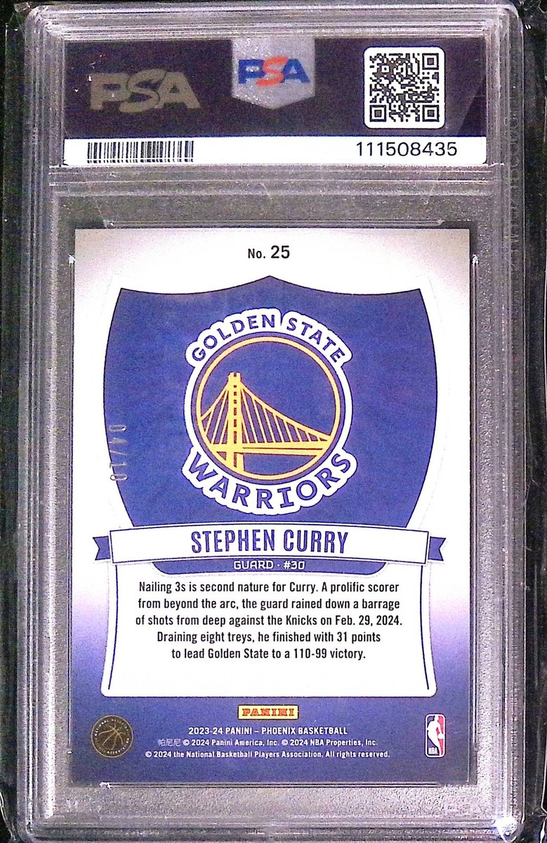 NBA panini Stephen Curry 10枚限定Card 2023-24 Panini Phoenix #25 Stephen Curry Crusade Gold #/10 | eBay