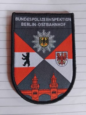 NEU Klettabzeichen Ärmelabzeichen Patch Bundespolizei Polizei Berlin Ostbahnhof 