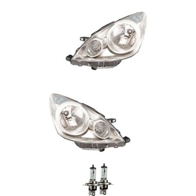 Halogen Scheinwerfer Frontscheinwerfer Set H4 für Nissan Note inklusive Lampen