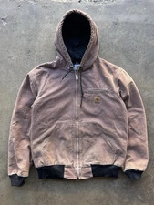 Vintage Size Medium Carhartt Essential Brown Hooded Jacket