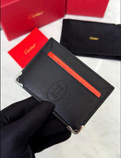 Cartier Must de Cartier Black Calfskin Leather Card Holder Wallet Luxury - NIB
