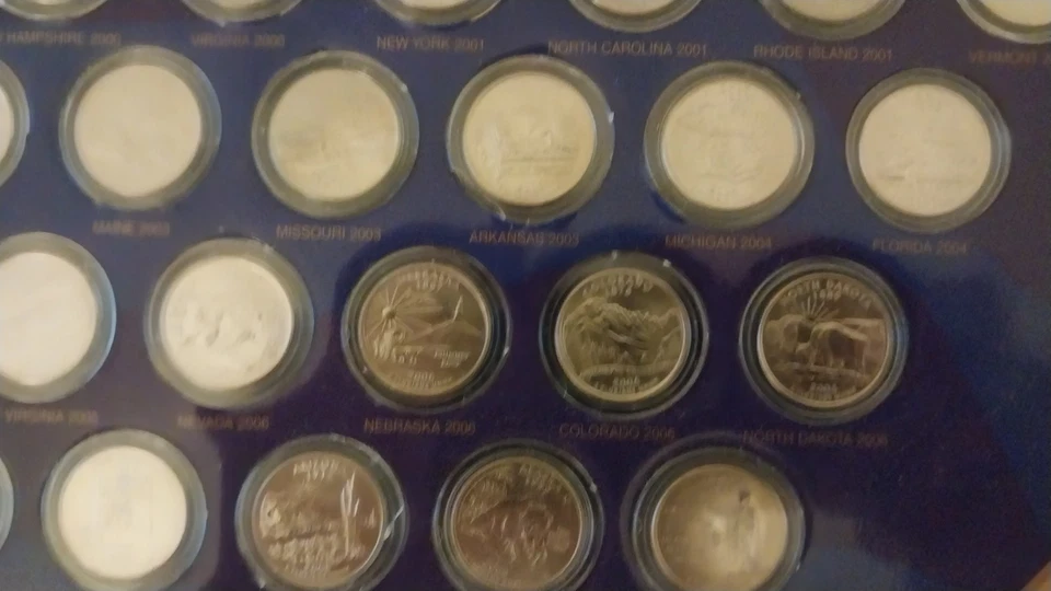 US Commemorative Gallery 50 US Quarter Dollar Collection Display Uncirculated - Image 4 of 4