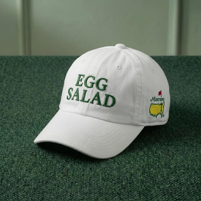Masters Golf Egg Salad Embroidered Dad Hat Augusta Style Cotton Golf Cap Gift