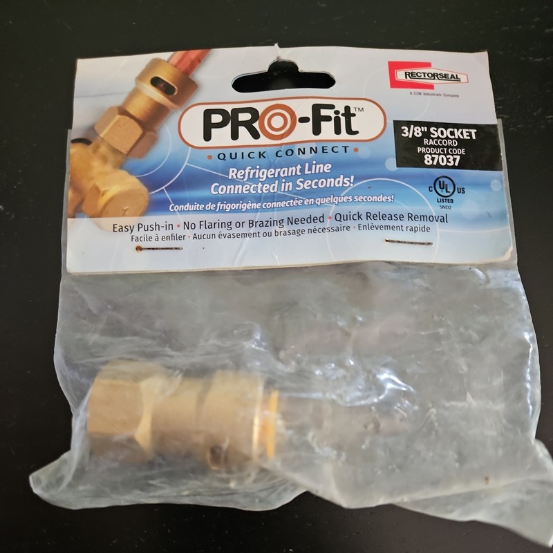 RectorSeal 87037 PRO-Fit 3/8" Quick Connect SOCKET Refrigerant Line