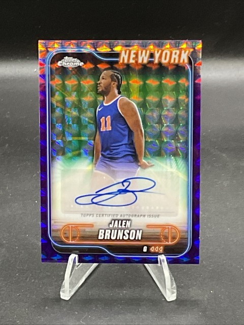 2024 Topps chrome Jalen Brunson Auto Purple Geometric