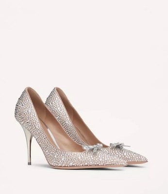 Valentino Heels Romance Bow Pump With Crystals 100mm - BNWT