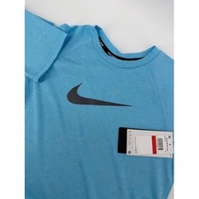 Nike Kids Blue Dri-FIT Rash Guard Swim Shirt UPF 40 NESSA825 Large L 14/16