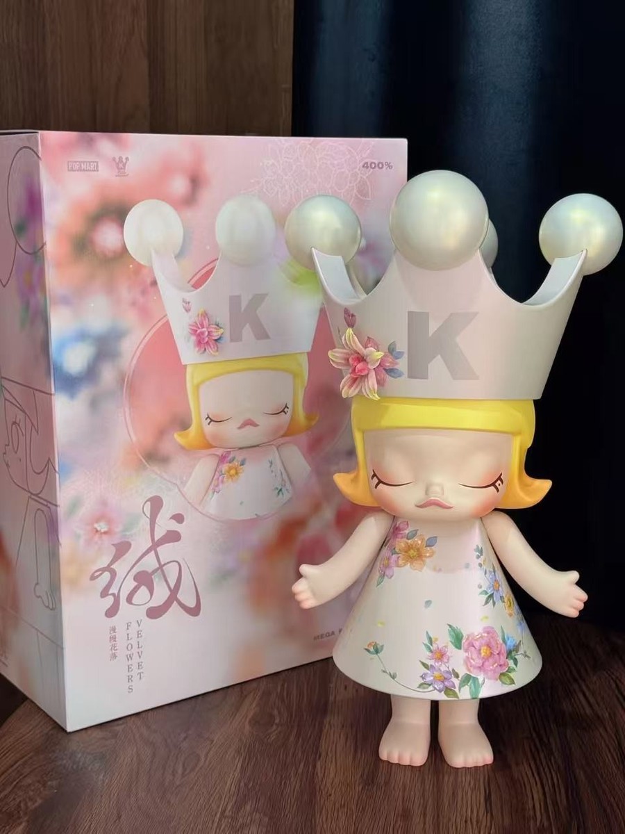 Pop Mart Mega Royal Molly 400% Velvet Flowers Figure | eBay