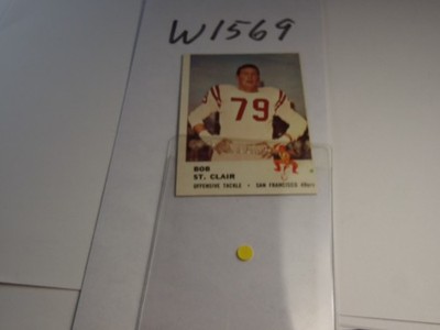 1961 FLEER FOOTBALL #63 BOB ST. CLAIR FREE SHIPPING