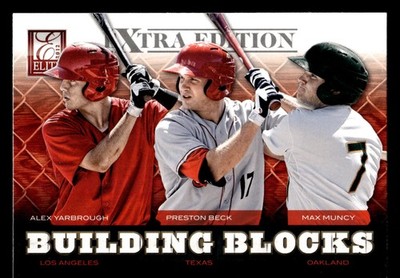 Alex Yarbrough Max Muncy 2012 Elite Extra Edition #3 Building Blocks Trio