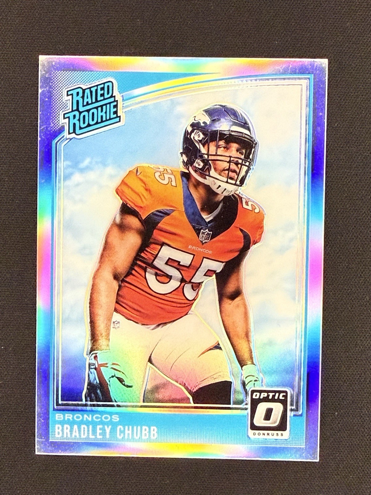 2018 Panini Donruss Optic Bradley Chubb Silver Holo Prizm RC Rated Rookie #169