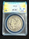 1901 MORGAN DOLLAR ANACS VF 25