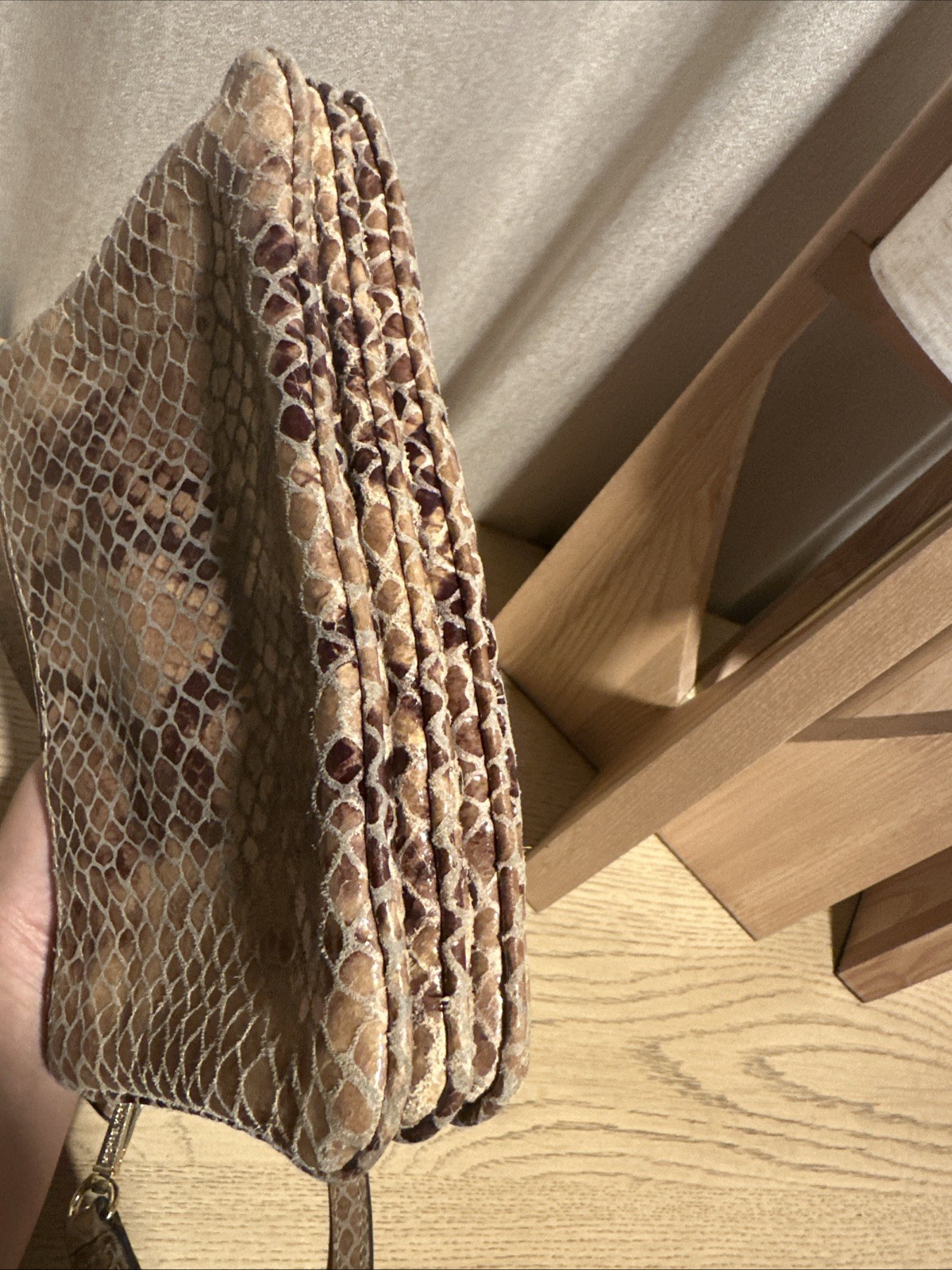 MICHAEL Kors Vintage Sloan Python Embossed Print … - image 8