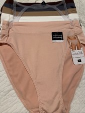 Rene Rofe Lingerie Women s 5 Pair Briefs Panties Size Medium Smoothing Hi-Cut