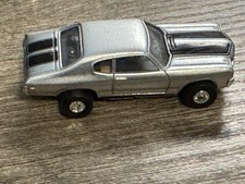 Model Motoring Silver CHEVELLE Black Stripe HO SLOT CAR AURORA TJET
