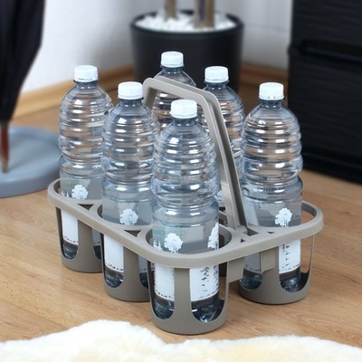 Flaschenträger Flaschenhalter Kunststoff Träger 6 Flaschen Korb Getränketräger