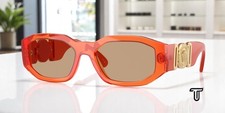 VERSACE VE4361 552763 Transparent Papaya Light Brown 53 mm Men's Sunglasses