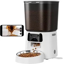 Automatic Cat Feeder with Camera, 4L Wifi Smart Pet Feeder with APP Control, 108