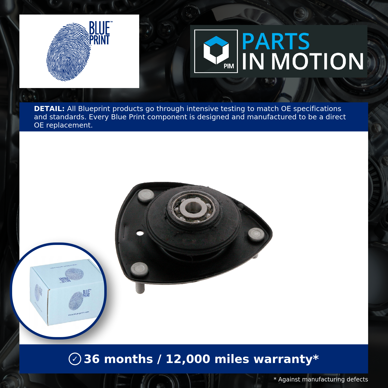 Top Strut Mounting fits TOYOTA YARIS CP1, SCP1 1.3 Front 99 to 05 Blue Print New - Image 8