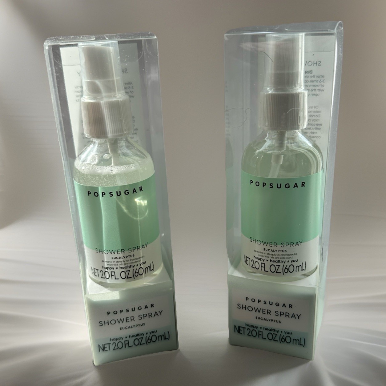 2x Bundle POPSUGAR Eucalyptus ShowerSpa Mist Spray for Aroma