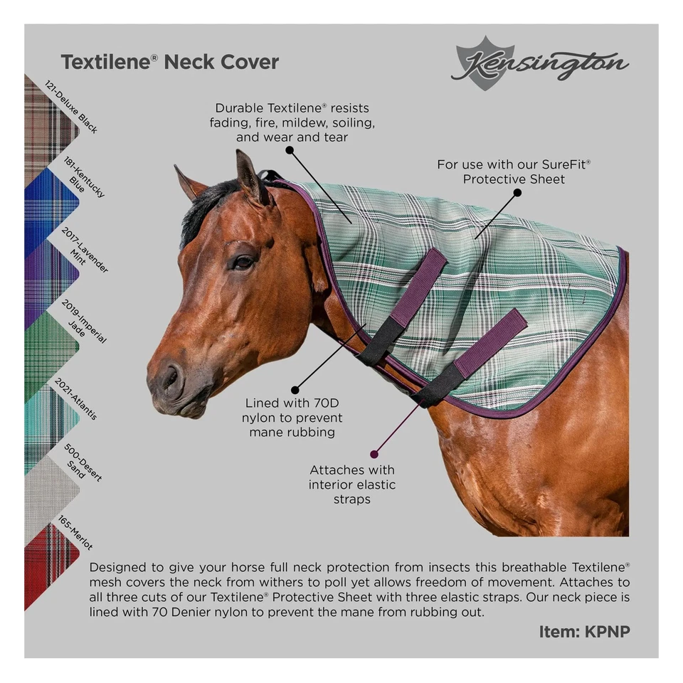 Cubierta de cuello negra KENSINGTON Signature Textilene Deluxe, M-pequeña (KPNP-M-121) Foto 3 de 4