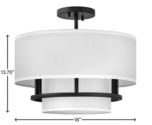 Hinkley Lighting - Three Light Semi-Flush Mount - Foyer - Graham - 3 Light - Picture 4 of 4