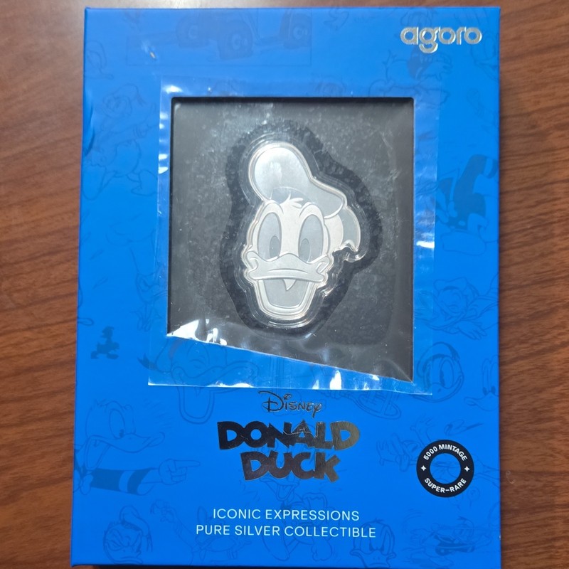 Agoro Disney Donald Duck Iconic Expressions .999 Pure Silver Collectible 2026