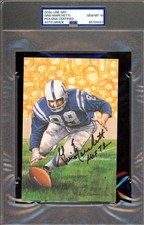 Gino Marchetti Gem Mint 10 PSA DNA Signed Goal Line Art Card GLAC HOF 72