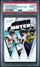 2023 PANINI PRESTIGE ALMA MATERS #AM18 AJ BROWN DK METCALF EVAN ENGRAM PSA 10