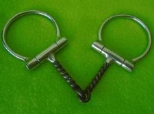 Very Nice QUALITY Dee D-Ring Snaffle Bit~5" SWEET IRON Medium Twist Mouth~CLEAN