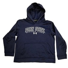 Penn State Sweatshirt Youth Medium Under armour Cold Gear Loose Fit Hoodie PSU
