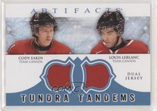 2012-13 Artifacts Tundra Tandems Dual Jerseys Blue Cody Eakin Louis Leblanc n1u