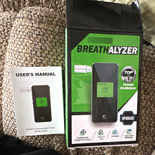 EK984 Digital Electronic Breathalyzer Alcohol Tester, Case, Mouthpieces, Manual