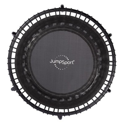 JumpSport 350 Indoor Lightweight 39'' Fitness Trampoline, Black w/White Frame
