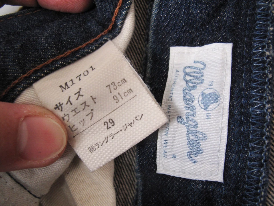 *LO ÚLTIMO DE COLECCIÓN Pantalones de mezclilla para hombre WRANGLER @ M1701 RIBETE HOLGADO RELAJADO 29x27 (*Ajuste 28x27) Foto 4 de 4