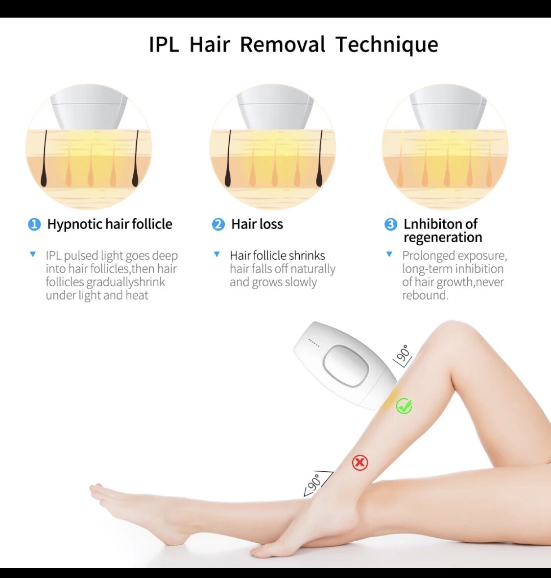 Laser Hair Removal IPL Epilater 600000 Flashes Intensed Permanent Laser