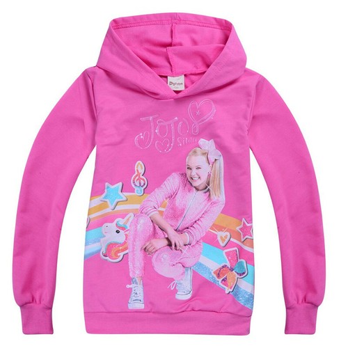 Kids Girls JoJo Siwa 100% Cotton T- Shirts Casual Hoodies Tops Clothes Xmas Gift - Picture 1 of 35