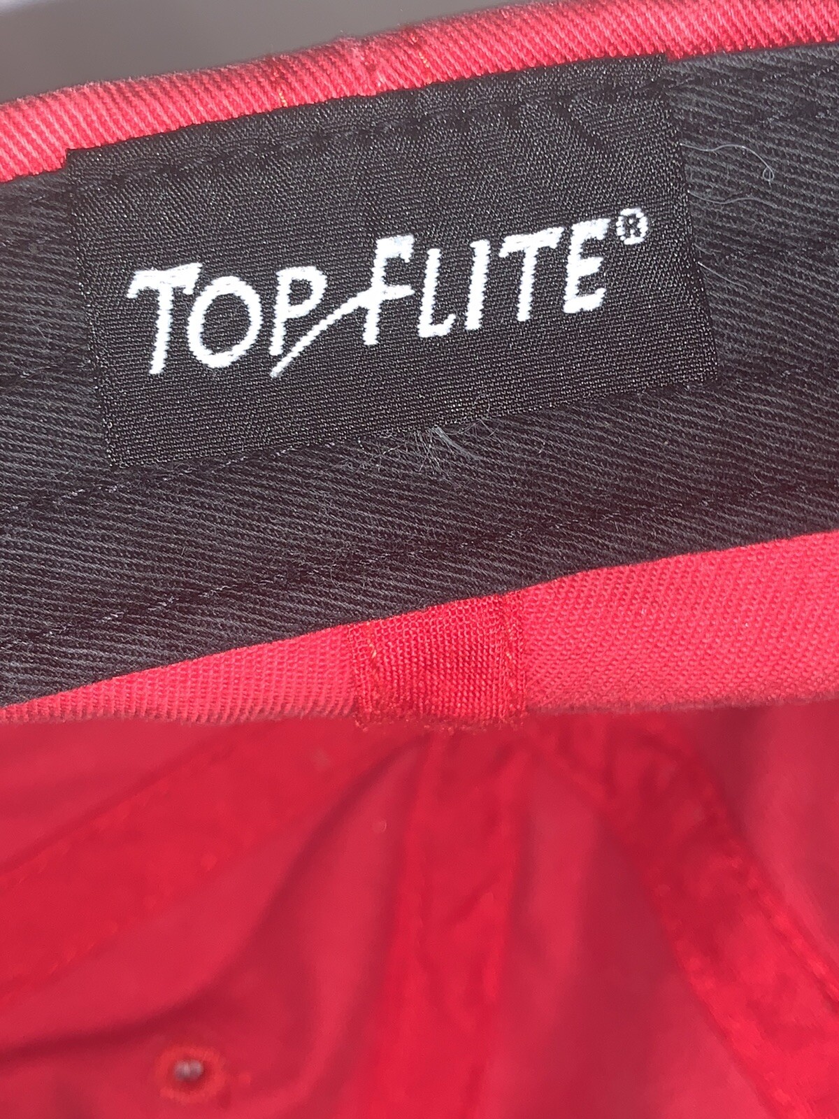 TOP FLITE HAT CAP ADJUSTABLE STRAPBACK RED - image 8