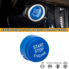 Sports Blue Engine Start Stop Button Cover For BMW F10 F11 F07 F01 F02 2010-2012