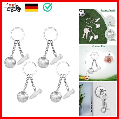 Zocipro 4 Stück Schlüsselanhänger Fussball Kinder Jungen,Auto Keychain Anhäng...