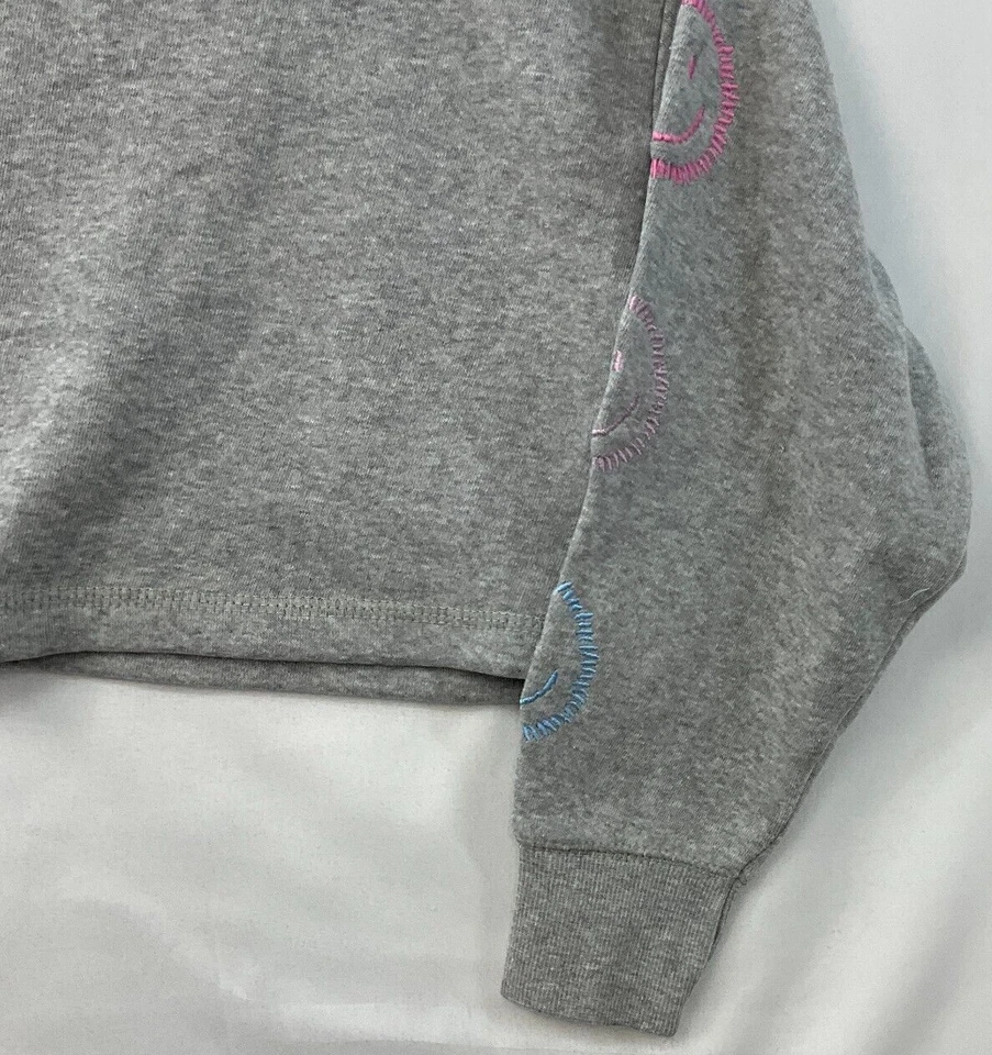 Moletom Vintage Havana Manga Longa Feminino Tamanho P 7-8 Junior Cinza - Imagem 4 de 4