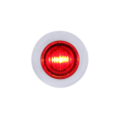 3 LED Dual Function Mini Auxiliary/Utility Light w/ Bezel - Red LED/Red Lens