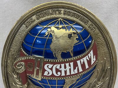 VINTAGE SCHLITZ BEER PLASTIC WALL SIGN 15 1/2