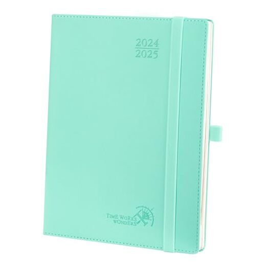Planner 2024-2025 (6.5'' x 8.5'') Medium-6.5'' x 8.5''-Non Spiral Green