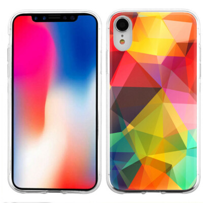 For Apple iPhone XR TPU Phone Case - Polygon